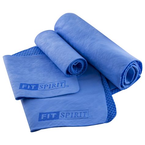 Cooling Towels, Blue Towels, Small Boxes, 2 Pack, Towels, Sports, Blue