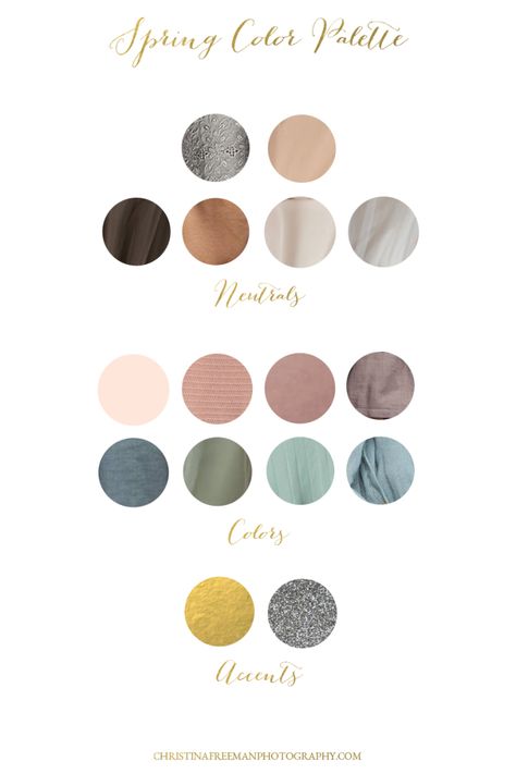 What to Wear for Your Spring Photos | Christina Freeman Photography Family Color Palette For Pictures, Spring Outfits Photoshoot, Spring Color Palette Clothes, Shooting Photo Famille, Picture Color Schemes, Spring Family Photos, Spring Family Pictures, Family Photos What To Wear, Family Portrait Outfits