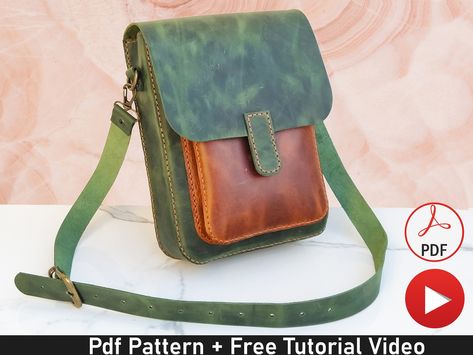 Unisex Leather Messenger Bag Pattern Simple Crossbody Bag Pdf - Etsy Australia Leather Messenger Bag Pattern, Diy Sac Pochette, Messenger Bag Pattern, Shoulder Bag Pattern, Simple Crossbody Bag, Messenger Bag Patterns, Diy En Cuir, Shoulder Bags Pattern, Leather Bag Pattern