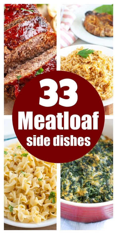 Make meatloaf night special with one of these delicious meatloaf sides. With this variety of meatloaf side dishes, there is sure to be a meatloaf side dish idea for you. Everything from potatoes, veggies, rolls, and soup, this list has it all. Meatloaf Meals Sides Dinners, What Goes Good With Meatloaf, Meat Loaf Sides, Meatloaf Meals Sides, Meatloaf Sides Dishes, Meatloaf Dinner Ideas Sides, What Goes With Meatloaf, Sides For Meatloaf, Pasta Side Dishes Easy