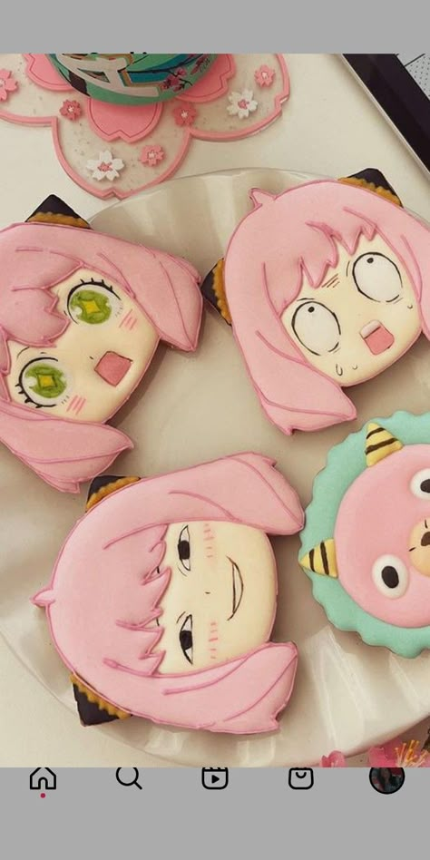 Anya Birthday Theme, Spy X Family Birthday Party Ideas, Anime Bday Party Ideas, Spy Family Birthday Party, Anya Forger Cake, Spy X Family Cake, Anime Treats, Happy Birthday In Japanese, Baby Birthday Party Theme