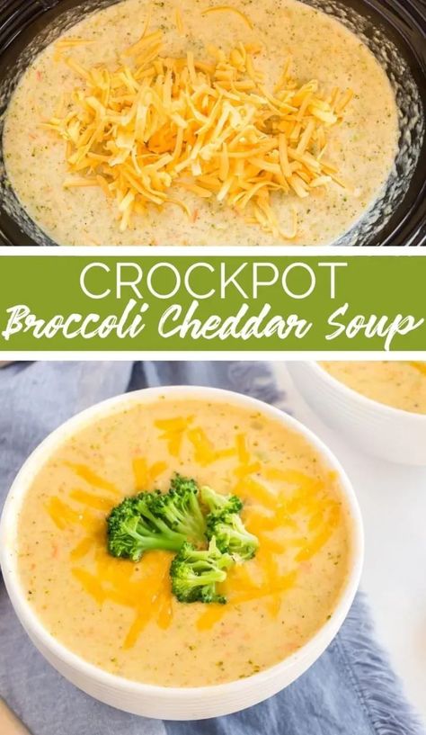 Broccoli Soup Crockpot, Crockpot Broccoli Cheddar Soup, Crockpot Broccoli, Recipes For One, Family Fresh Meals, Homemade Dinner Rolls, Soup Recipes Slow Cooker, Broccoli Cheddar Soup, Broccoli Cheese Soup