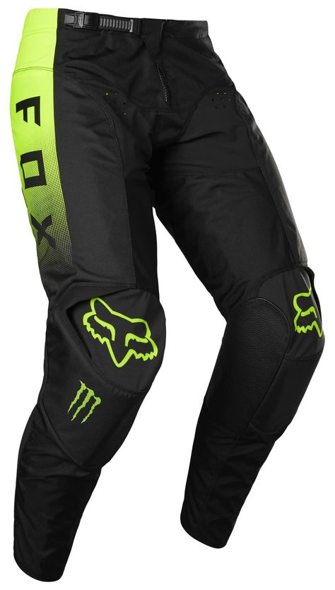 PRICES MAY VARY. Zipper closure Rider Attack Position (RAP) construction for an improved ergonomic fit on the bike Heat and abrasion resistant leather knee panels increase durability against knee braces, guards, and the bike Woven TruMotion zonal all-way stretch panels provide unmatched mobility 600D dyed or sublimated poly body with premium logo treatments for a durable, long-lasting aesthetic Hip pads included The 180 Monster Pants use our Rider Attack Position (RAP) construction for greater c Hip Pads, Motorcycle Pants, Off Road Motorcycle, Star Fox, Riding Pants, Bike Gear, Fox Racing, Premium Logo, Brands Outlet