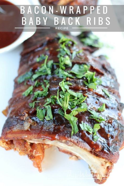 The Best Ribs, Best Ribs, Rack Of Ribs, Rib Recipe, Baked Ribs, Back Ribs, Baby Back Ribs, Rib Recipes, Bacon Wrapped