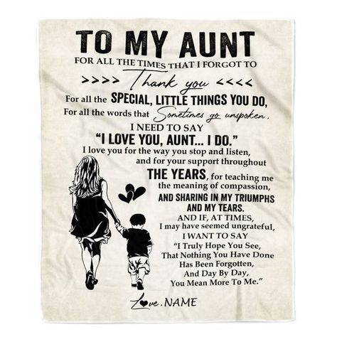 Personalized To My Aunt Blanket From Nephew For All The Times That I Forgot To Thank You Aunt Birthday Mothers Day Christmas Customized Fleece Blanket Funny Saying Personalized Name Aunt Nephew Proud Aunt Aunt Blanket from Niece Aunt from Funny Aunt Gifts Mother's Day Aunt Best Aunt Ever Aunt Birthday Aunt Sayings Family Quotes Fleece Blanket Customized Bedroom Bed Quilt Throw Blankets Gift For Christmas Birthday Fathers Day Quotes From Son, Grandma Blanket, To My Grandma, Bed Quilt, To My Mom, Personalized Blanket, Birthday Happy, Dad Quotes, Dad Gifts