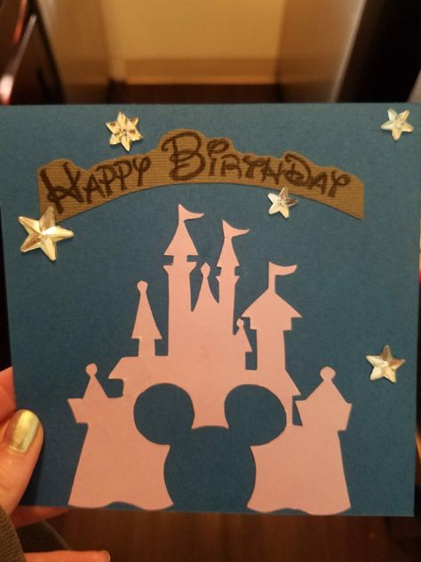 Easy Disney DIY Handmade Birthday Card Disney Princess Birthday Cards Diy, Disney Bday Card, Disney Birthday Cards Handmade, Diy Disney Birthday Card, Disney Card Ideas, Disney Birthday Card Ideas, Disney Birthday Cards Diy, Disney Cards Handmade, Diy Disney Gifts