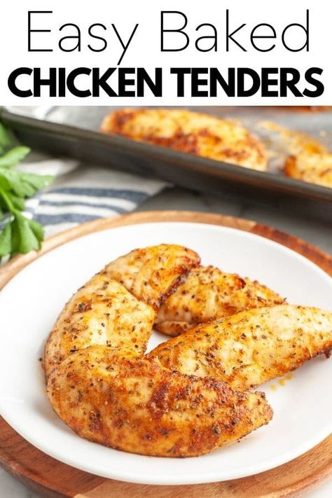 Yummy Chicken Tender Recipes, Easy Dinner Recipes Chicken Tenderloins, Healthy Recipes With Chicken Tenderloins, Low Carb Baked Chicken Tenders, Recipes To Make With Chicken Tenders, Bakes Chicken Tenders, Chicken Tenderloin Baked Recipes, Chicken Tenderloin Recipes Ranch, Baked Chicken Tender Recipes Oven