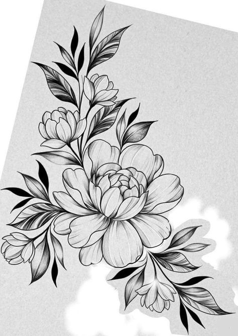 Flower Knee Tattoo, Tato Mandala, Flower Tattoo Stencils, Floral Thigh Tattoos, Flower Tattoo Drawings, Floral Tattoo Sleeve, Tatuaje A Color, Floral Tattoo Design, Tattoo Style Drawings