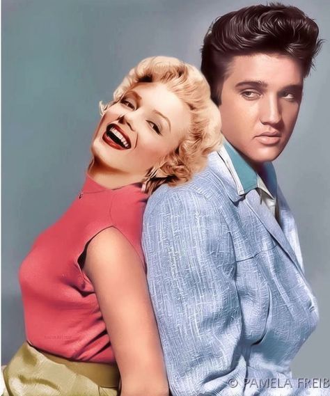 Marilyn Monroe/Elvis Presley Elvis Presley And Marilyn Monroe, Marilyn Monroe Artwork, Marilyn Monroe Portrait, Marilyn Monroe Art, Joseph Jackson, King Of Pop, Elvis Presley Photos, Marilyn Monroe Photos, Priscilla Presley