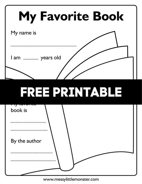 My Favourite Book Template My Favorite Book Writing Template, Kindergarten Book Report Template, My Favorite Book Activity, My Favorite Book Worksheet, Favorite Book Template, Favorite Books Template, Book Day Activities, Remembrance Day Poems, World Book Day Activities