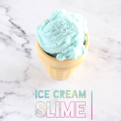 Ice Cream Slime Recipe with instant snow and without borax Slime Recipie, Ice Cream Slime, Slime Without Borax, Types Of Ice Cream, Types Of Slime, Powdered Food Coloring, Sensory Kits, How To Make Clouds, Ice Cream Birthday Cake