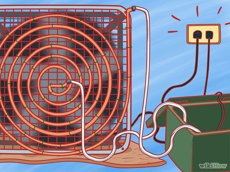 Hvac Diy, Homemade Ac, Homemade Air Conditioner, Solar Heater Diy, Diy Ac, Diy Air Conditioner, Diy Conditioner, Refrigeration And Air Conditioning, Air Conditioner Repair