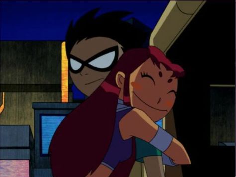 Robin and Starfire sharing a loving hug On Instagram, Instagram