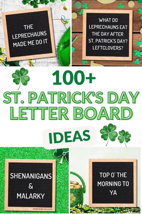 100+ Best St. Patrick's Day Letter Board Quotes St Pattys Quotes, St Patrick's Day Jokes, St Patrick Quotes, Patrick Quotes, Letter Board Ideas, Letterboard Signs, March Quotes, Letter Board Quotes, Message Board Quotes