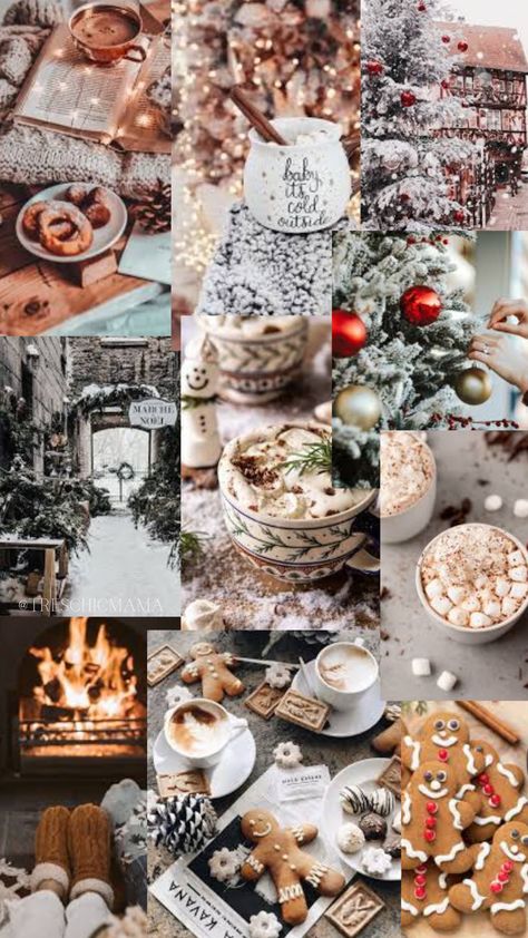 Winter Wall Collage, Winter Walpapers Asthetic, Winter Screen Savers Wallpapers, Athstetic Christmas Wallpapers, Cozy Christmas Aesthetic Wallpaper Iphone, Winter Phone Wallpaper Iphone Backgrounds, Winter Wallper, Cute Winter Wallpaper Iphone, Winter Astetic Wallpaper Iphone