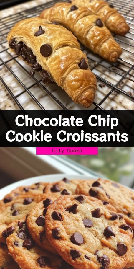 Cookie Croissant Delight: A Flaky, Chocolate-Infused Pastry Treat Discover the Cookie Croissant Delight – where buttery croissants meet the sweet charm of cookies. This recipe offers a perfect choice for breakfast or dessert, combining flaky puff pastry with chocolate and cookie goodness to delight your taste buds and impress your guests! ..... Cookie Croissant, Cozy Breakfast, Chocolate Chip Cookie, Puff Pastry, Chip Cookies, Taste Buds, The Sweet, Chocolate Chip Cookies, Cookies Et Biscuits