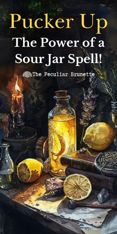 A Sour Jar Spell is a powerful way to sour someone’s life or situation. It’s a form of magical revenge used to make someone “sit in their own bitterness.” Spell jars are the secret recipe to attract your desires and are great for beginner witches. These jars are a powerful tool for attracting money, luck, love, and self-improvement. In this article, I’ll discuss the magic behind spell jars, teach you how to make them, and include recipes with ingredients to create your own spell jar. Spell jars are containers filled with spiritual intentions and various ingredients, such as herbs, crystals, small items, etc. They hold the spell’s energy and are easy to move. These simple charms are also known as Witches’ Bottles and have roots in many ancient spiritual practices. Put Them In A Jar Spell, Jar Spells Protection, Pickle Spell Witchcraft, Bad Luck Spell Jar On Someone, Sour Jar Spell Ingredients, Binding Spell Jar, Sour Jar Spell Witchcraft, Karma Spell Jar, Shut Your Mouth Spell