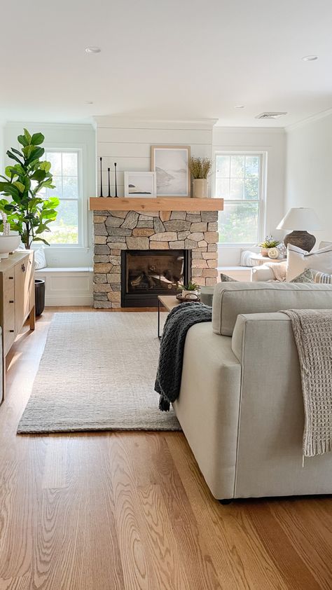 Fireplace Between Two Windows With Tv, Stone Fireplace Between Two Windows, Gas Fireplace With Windows On Each Side, Window Next To Fireplace, Fireplace Behind Couch, Fireplace With Benches On Each Side, Fireplace With Windows On Both Sides, Windows Beside Fireplace, Fireplace Windows On Each Side