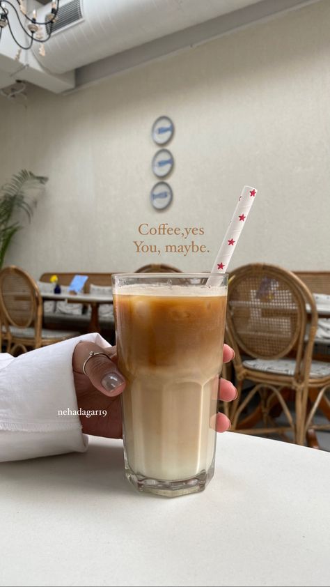 Iced coffee ? Coffee Captions Instagram Story, Bday Captions, Coffee Captions Instagram, Coffee Instagram Story, Content Photos, Tea Lover Quotes, Cafe Pictures, Feather Cards, Cute Coffee Shop