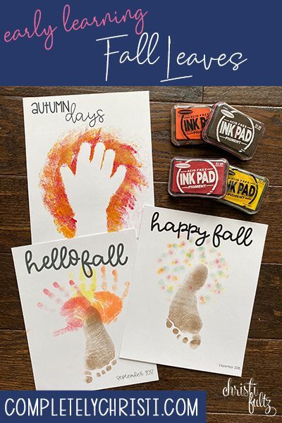 Fall trees handprint and footprint crafts make a sweet keepsake for babies, toddlers, and preschoolers. Great for homeschooling or daycares too. Tree Handprint, Handprint And Footprint Crafts, Hand Print Tree, Hand Silhouette, Footprint Craft, Fall Preschool Activities, Footprint Crafts, Fall Trees, Fall Tree