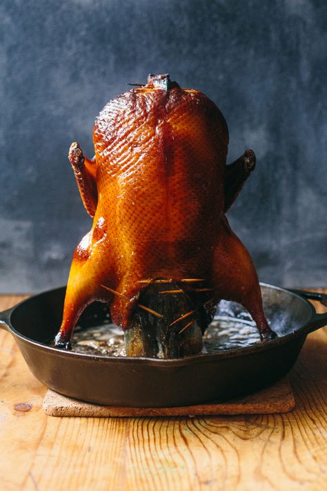 Cantonese Roast Duck – The Domestic Man Duck Recipes Whole, Poultry Brine, Chinese Roast Duck, Peking Duck Recipe, Chinese Duck, Duck Pate, Roasted Duck Recipes, Goose Recipes, Crispy Duck