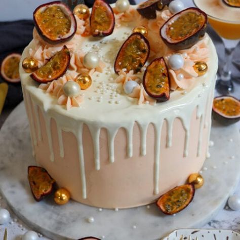 Cake Recipes | Jane's Patisserie Layer Cake Ideas Decorating, Passionfruit Cake Decoration, Valentine Baking Recipes, Carrot Cake Traybake, Passion Cake, Passionfruit Cake, Martini Cake, Passionfruit Martini, Best Baking Recipes