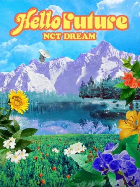 Nct Dream Poster, Hello Future Nct Dream, Dream Poster, Future Album, Hello Future, Nct Album, Beautiful Collage, Vintage Drawing, Art Poster Design