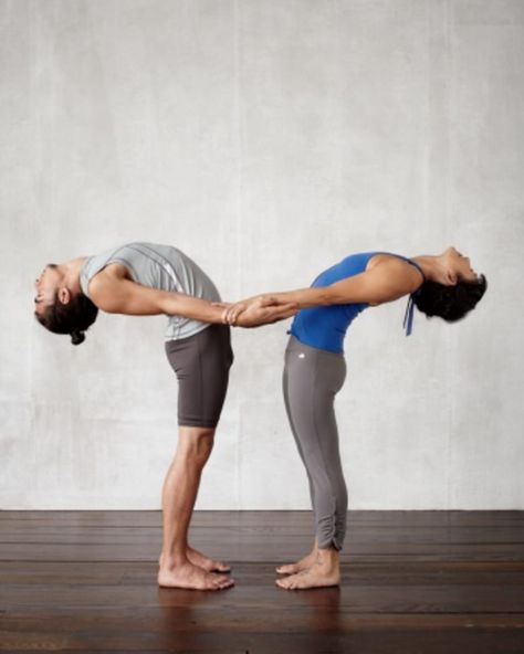 5 Fun Partner Yoga Poses to Build Trust and Communication | Organic Authority Two Person Yoga, Yoga For Two, 2 Person Yoga, 2 Person Yoga Poses, Yoga Posses, Couple Yoga, Couples Yoga Poses, Yoga Challenge Poses, Partner Yoga Poses