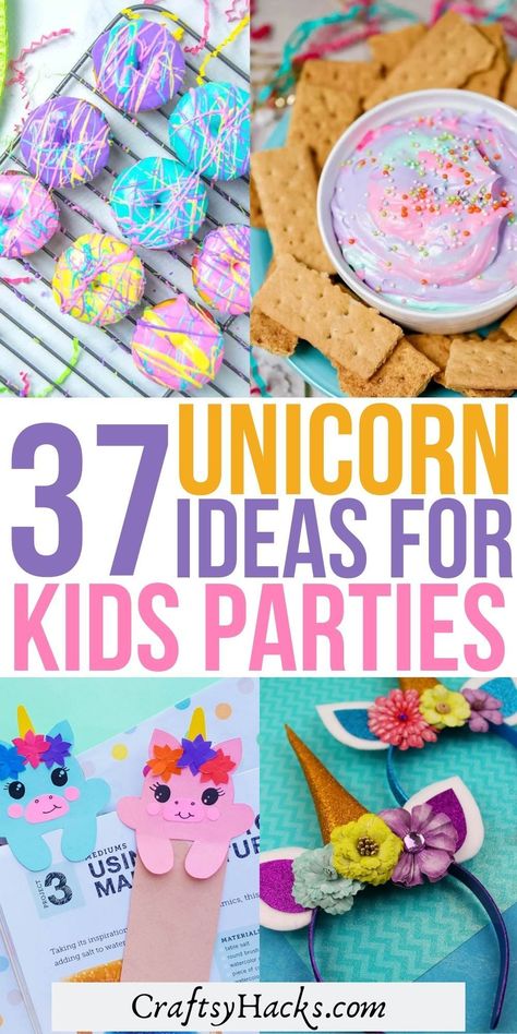 You can easily host the best unicorn themed kids party when you use any of these incredible unicorn party ideas. With these perfect party decor ideas your kids and their friends will have a magical party. Diy Unicorn Birthday Party, Unicorn Party Ideas, Diy Unicorn Party, Unicorn Birthday Party Decorations, Anniversaire Diy, Party Ideas For Kids, Unicorn Themed Birthday Party, Diy Unicorn, Unicorn Party Decorations