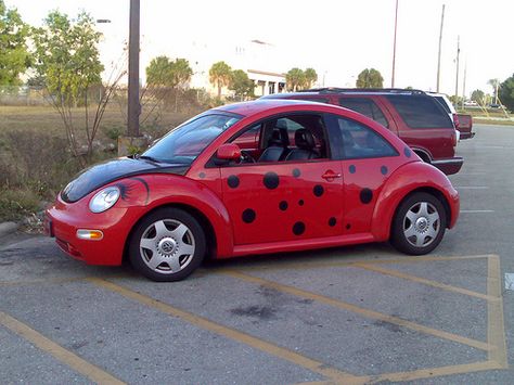 ladybug Daisy Rims, Ladybug Bug, Ladybug Beetle, Slug Bug, Bug Car, Lady Beetle, Car Deco, Ladybug Art, Beetle Car