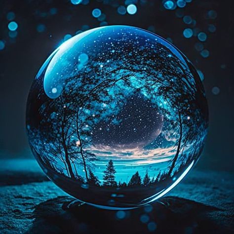 Magic Crystal Ball Art, Illit Aesthetic, قلادات متدلية, Gallery Wall Layout, Night Sky Wallpaper, Creative Photography Techniques, Galaxy Art, Futuristic Art, Cool Wallpapers Art