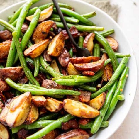 Roasted Green Beans And Potatoes, Chicken Pastina Soup, Chicken Pastina, Recipe For Green Beans, Pepper Shrimp Recipe, Pastina Soup, Lemon Pepper Shrimp, Warm Soup Recipes, Beans And Potatoes