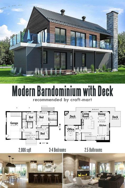 10 best Barndominium floor plans and designs - Page 2 of 2 - Craft-Mart Barndominium Pictures, Barn Style Garage, Modern Barndominium, Small Barndominium, Barndominium Floor Plans, Farmhouse Barndominium, Build A Closet, Barn Homes, Barn Style House