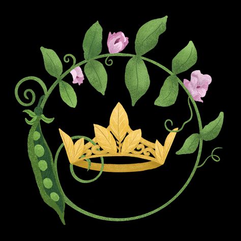 Princess and the pea design. By @jackies_art Princess And The Pea Tattoo, Princess And The Pea Art, Super Princess, Tracker Ideas, Miniature Flowers, Bullet Journal Mood Tracker Ideas, Princess And The Pea, Crown Tattoo, Bullet Journal Mood