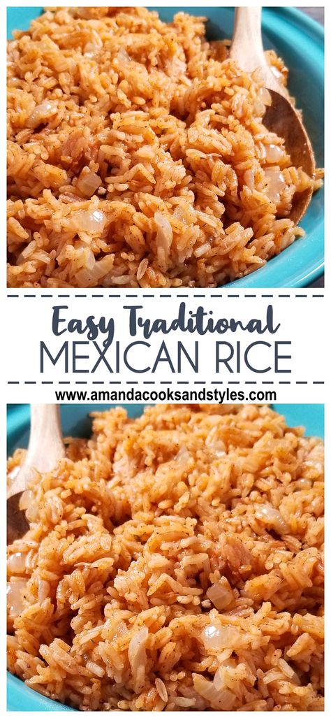 Rice And Refried Beans Recipe, Traditional Mexican Rice Recipe, Rice For Burritos, Traditional Mexican Rice, Authentic Mexican Rice Recipe, Mexican Beans And Rice, Mexican Refried Beans, Authentic Mexican Rice, Spanish Rice Easy