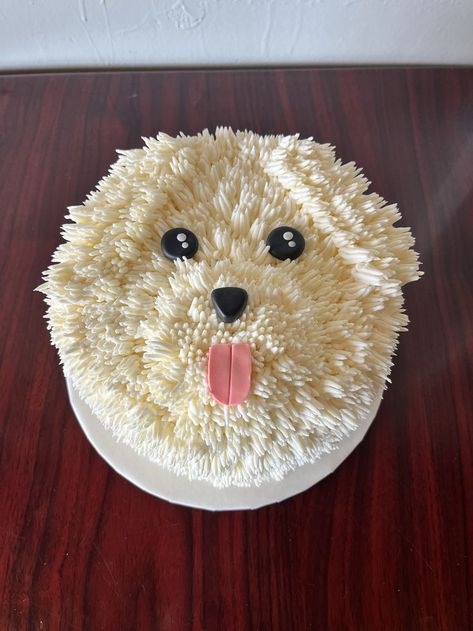 Shaggy Dog Cake, Dog Smash Cake First Birthdays, Golden Doodle Cake, Dog Decorated Cake, Puppy Cake Design, Dog Smash Cake, Dog Cake Design Ideas, Dog Face Cake, Dog Bday Cake