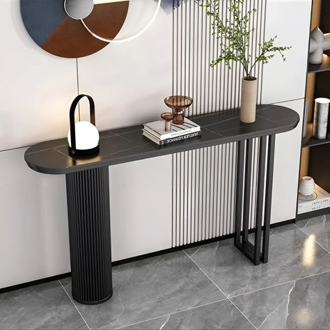 Alvis Home Decor (@alvishomedecor) • Instagram photos and videos Narrow Bar Table, Sleek Console Table, Foyer Colors, Narrow Bar, Modern Entry Table, Sleek Console, Entrance Console Table, Italian Living Room, Console Sofa Table