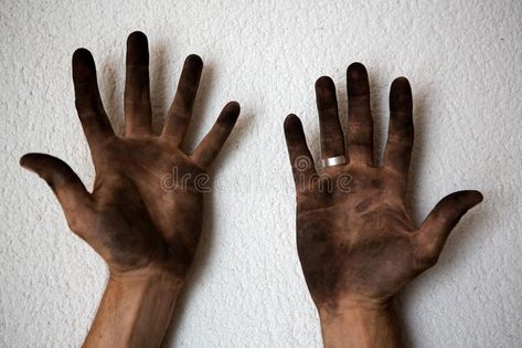 Black dirty man hands open palms on white royalty free stock photography God Our Father, Hands Open, Man Hands, Open Palm, Hand Palm, Male Hands, Stock Photography Free, Life Inspiration, Black Paint