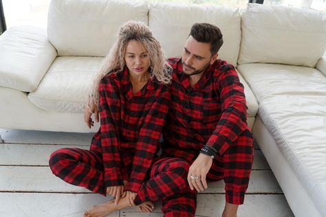 Couple pajamas christmas