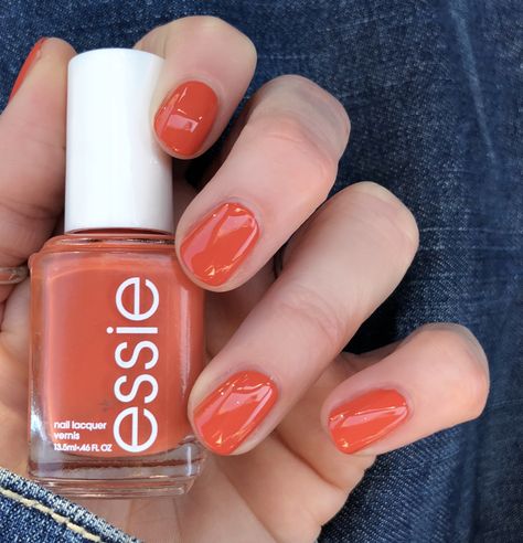 Orange Nail Color, Nail Polish Spring, Essie Nail Polish Colors, Essie Nail Colors, Orange Nail, Spring Nail Colors, Essie Nail Polish, Essie Nail, Orange Nails