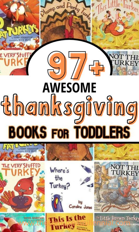 97 Thanksgiving Books For Toddlers and young children! lots of fun, interesting and unique November books for kids based on the best recommendations from adults for their kids first thanksgiving! #thanksgivingbooks #booksforkids #booklist #preschoolbooks #kindergartenbooks #firstgradebooks #toddlerbooks Thanksgiving Books For Preschool, Thanksgiving Shows For Kids, Preschool Thanksgiving Books, Thanksgiving Books For Toddlers, November Books For Kids, Fall Books For Toddlers, Thanksgiving Books Preschool, Thanksgiving Books For Kids, Thanksgiving Picture Books