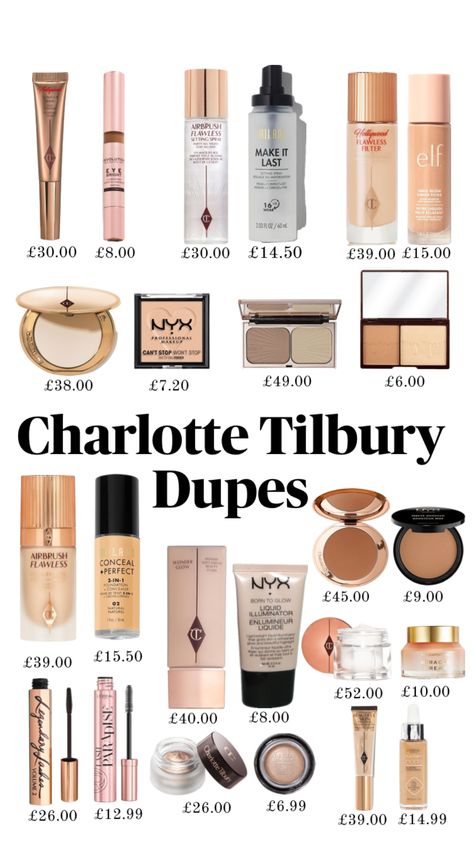 Charlotte tilbury dupes 💋 #dupes #beauty #makeup #makeupwishlist Korean Body Care, Skin Care Routine Korean, Beauty Treatments Skin Care, Charlotte Tilbury Makeup, Makeup Accesories, Makeup Is Life, Makeup Help, Nyx Makeup, Glam Makeup Look