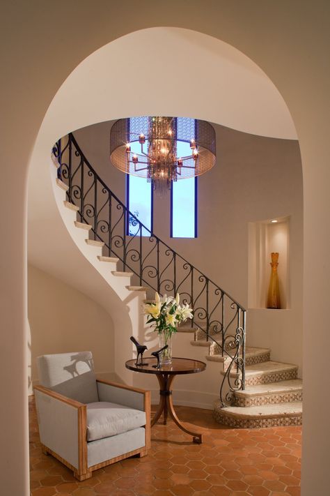 Miami Beach Historic Preservation - Mediterranean - Staircase - Miami - by Bart Reines Construction | Houzz Mediterranean Stairs, Spanish Staircase, Mediterranean Staircase, Historic Preservation, Staircase Design, Miami Beach, Miami, Stairs, Quick Saves