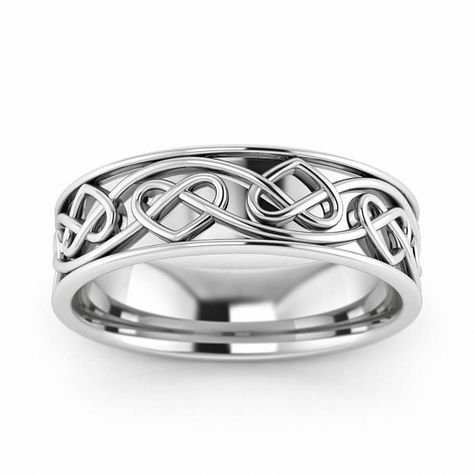 Heart Knot Ring, Infinite Heart, Silver Celtic Rings, Celtic Spiral, Enchanting Wedding, Irish Rings, Heart Knot, Celtic Heart, Celtic Wedding Rings