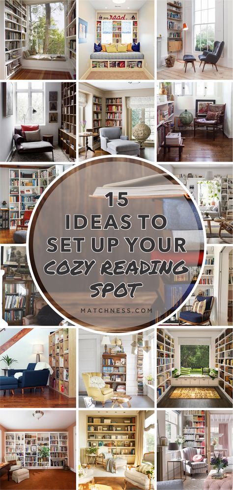 15-ideas-to-set-up-your-cozy-reading-spot-1 Small Library Area Ideas, Cozy Book Reading Corner, Cozy Spaces Reading Areas, Cozy Reading Area In Living Room, Small Reading Nook Cozy Corner Living Room, Sunroom Library Ideas, Reading Loft Ideas, Small Room Library Ideas, Bedroom Reading Nook Ideas