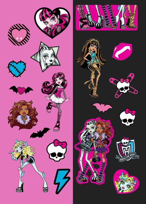 Monster High Stickers 
Наклейки Монмартр хай школа монстров стикеры Journaling Prints, Monster High Printables, High Stickers, Moster High, Monster High Art, High Art, Yearbook, Monster High, I Tattoo