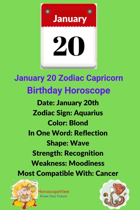 January 20 Zodiac Sign Aquarius Personality. January 20 Zodiac Sign, January Zodiac Sign, January Zodiac, Aquarius Compatibility, Birthday Personality, Horoscope Dates, Aquarius Personality, Capricorn Personality, Know Your Future