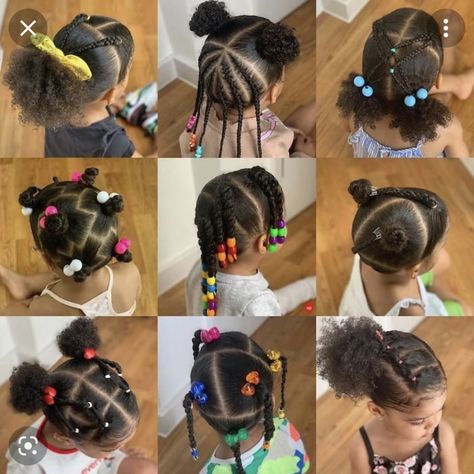 Black Toddler Girl Hairstyles, Black Toddler Hairstyles, Daughter Hairstyles, Easy Toddler Hairstyles, Cute Toddler Hairstyles, Easy Hairstyles For Kids, Dunner Wordend Haar, Black Toddler, Lil Girl Hairstyles