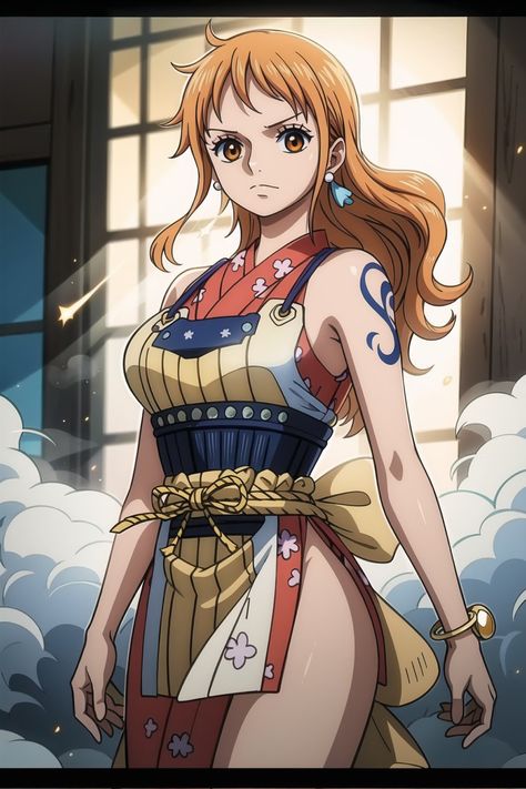 Anime: One Piece #anime #manga #art #artwork #fanart #animeart #animegirl Nami​ One Piece Fanart, One Piece Girl Characters, Nami Onigashima, Cute Nami One Piece, One Piece Poses, One Piece Nami Wallpaper, One Piece Waifus, Nami Op, Nami Wallpapers