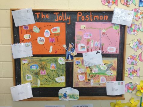 The Jolly Postman Activities, Jolly Postman Activities, The Jolly Postman Eyfs, Jolly Postman Eyfs Activities, Jolly Christmas Postman Eyfs, Barnabus Project, Geography Display, Eyfs Topics, Post Office Activities